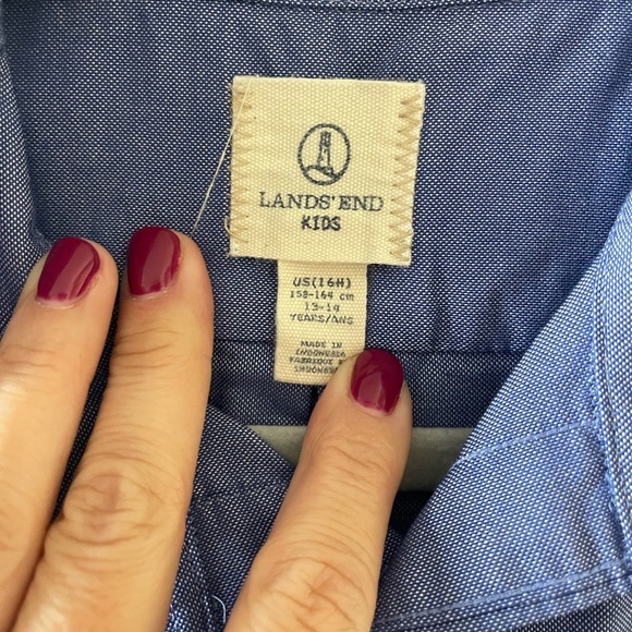 Lands’ End kinds button down shirt • Kids size 13/14 yrs - Picture 2 of 5
